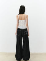 Multi-layer Neckline Waist-cinching Sling Vest