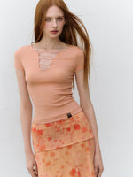 Crisscross V‑Neck Tee