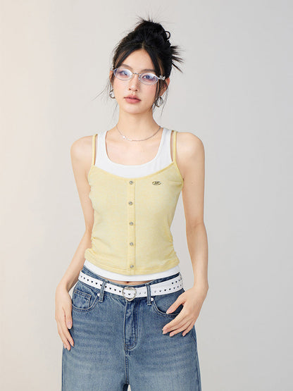 Two-Tone Knit Vest