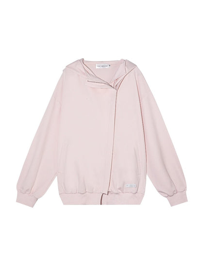 Lapel Zip Hoodie Set