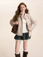 Appliqué Stand-Collar Jacket