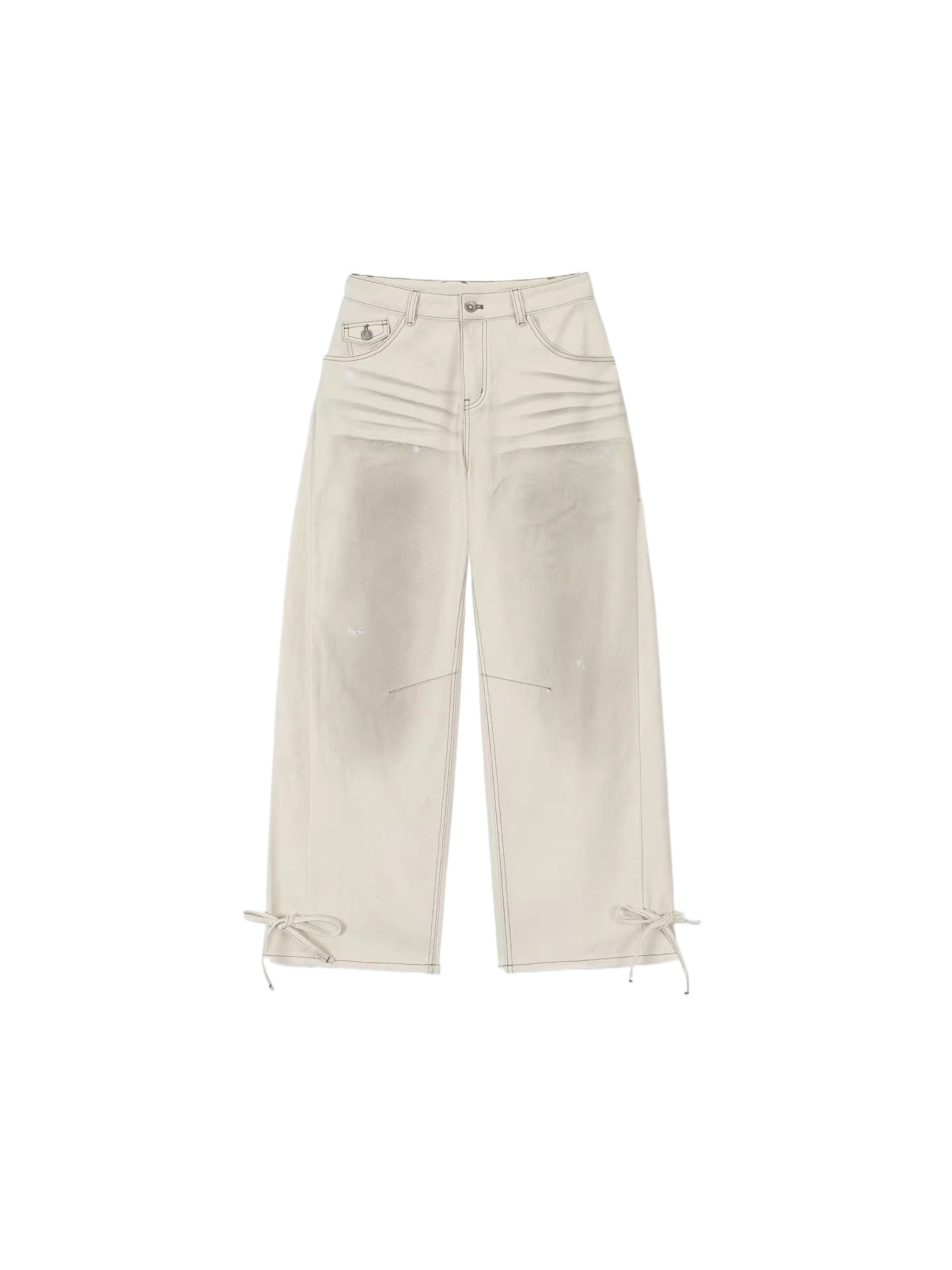 Apricot Washed Denim Pants