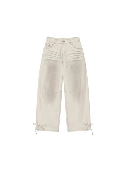 Apricot Washed Denim Pants