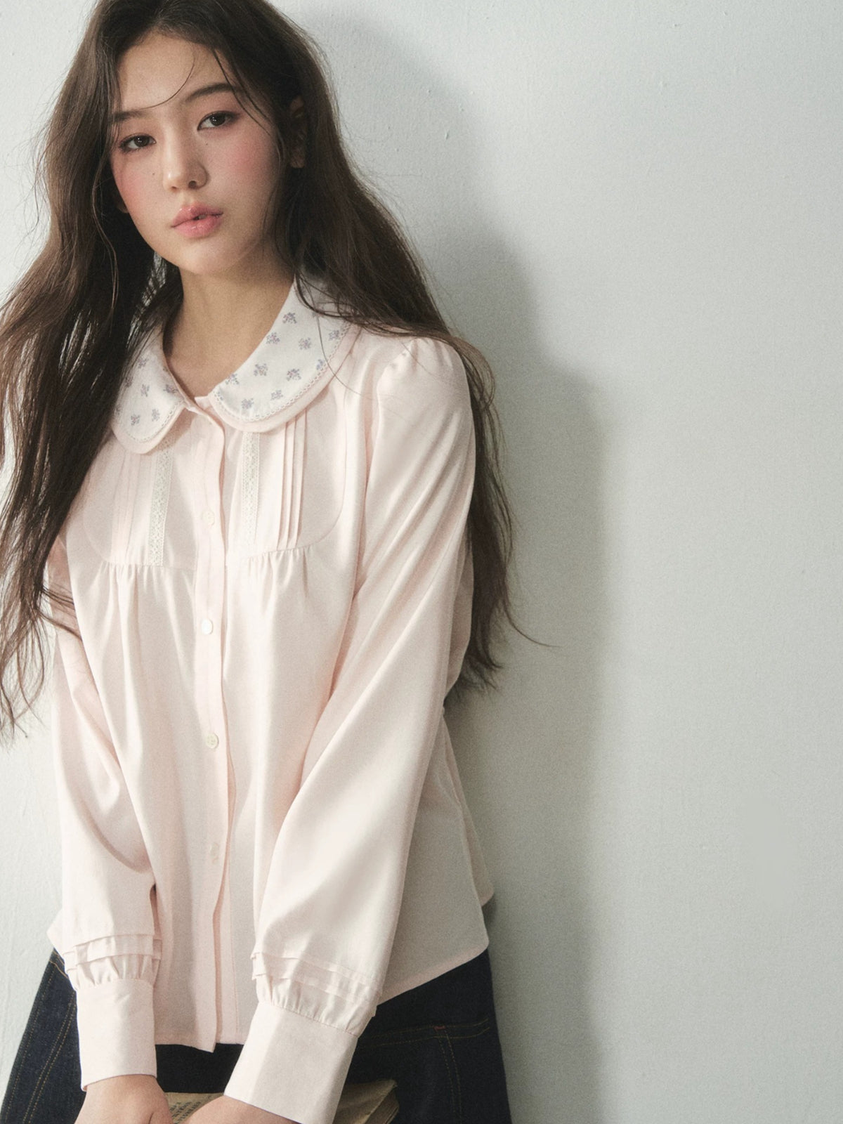 Floral Double Layer Shirt