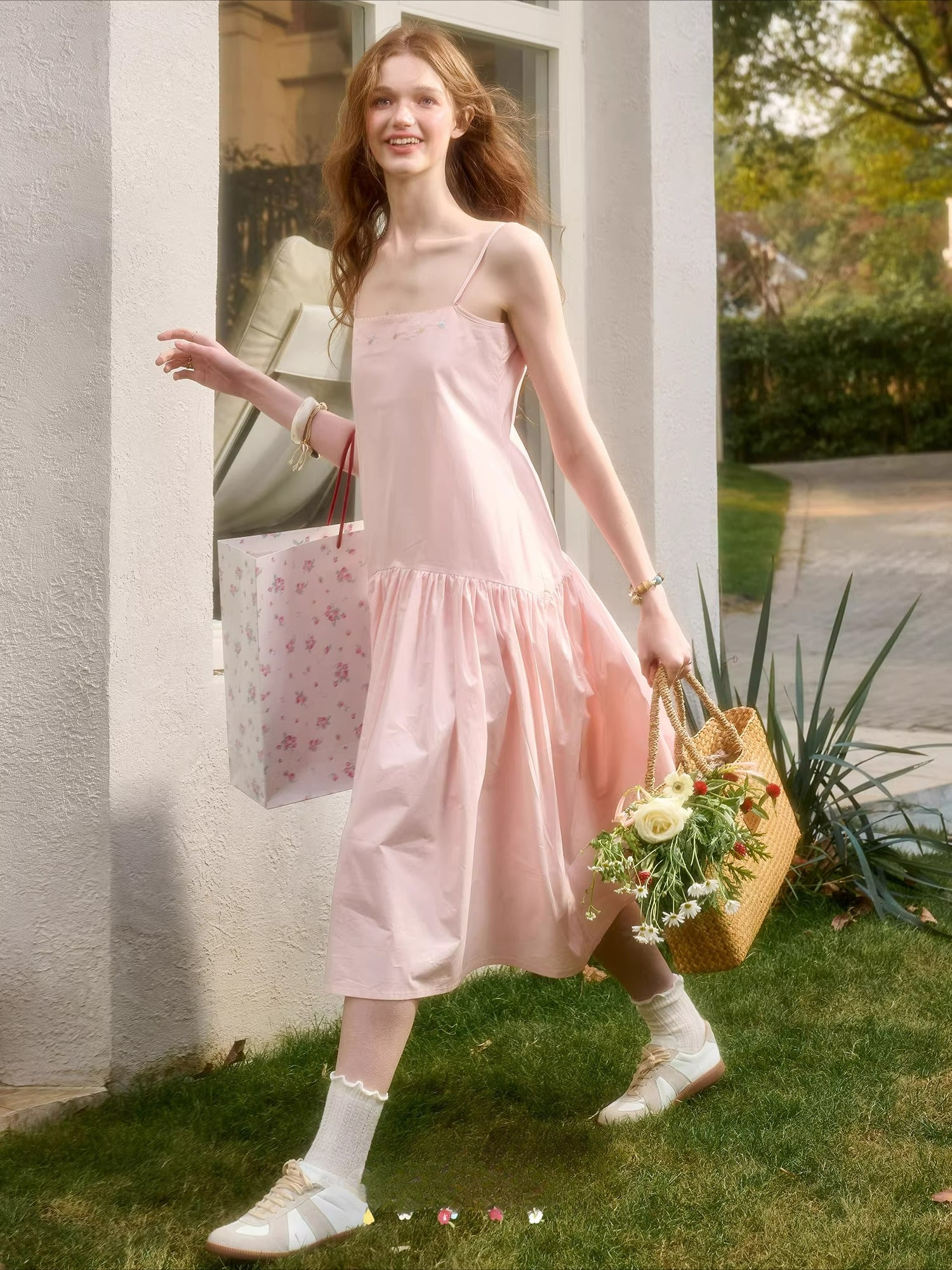 Baby Pink Cotton Shirt &amp; Dress Set