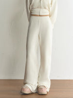 High Waist Fleece-Lined Straight-Leg Pants
