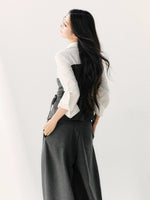 Gray Layered Tie Shirt