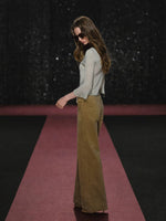 Corduroy Low Rise Wide Leg Pants