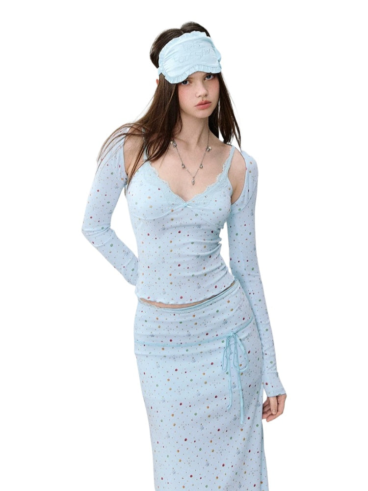 Fruit Print Three-Piece Set