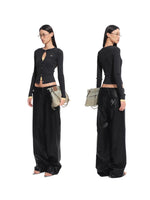 Black Unicorn Matte Leather Pants