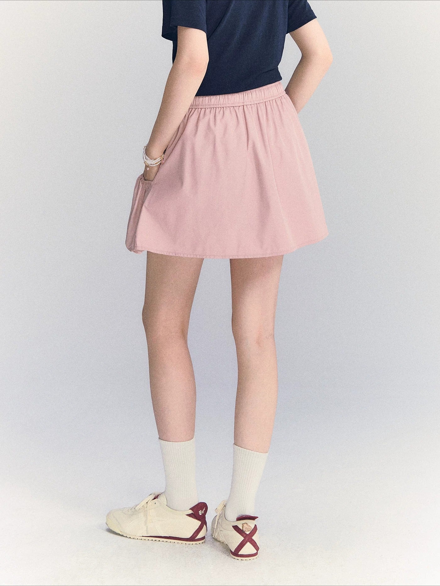 Drawstring A-Line Skirt