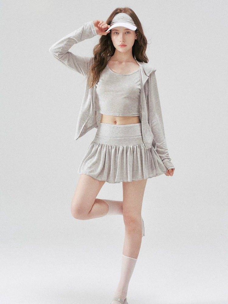 Lyocell Hooded &amp; Skirt Set