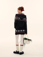 Fair Isle Pony Hooded Knit Set