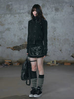 Butterfly Knight Graphic Lace Skort