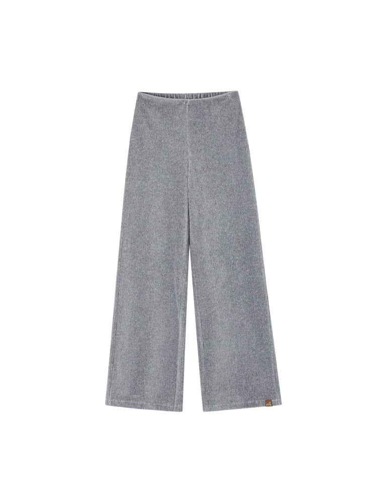 Brown &amp; Gray Corduroy Pants Set