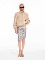 Lyocell Stand Collar Cocoon Jacket