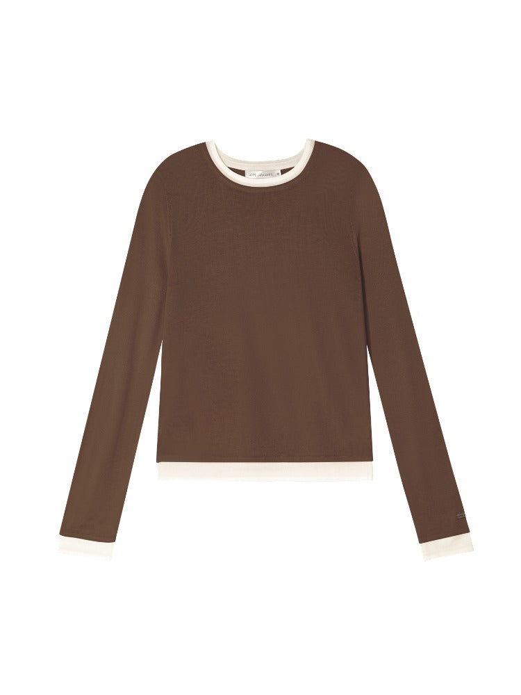 Layered Crewneck Sweater