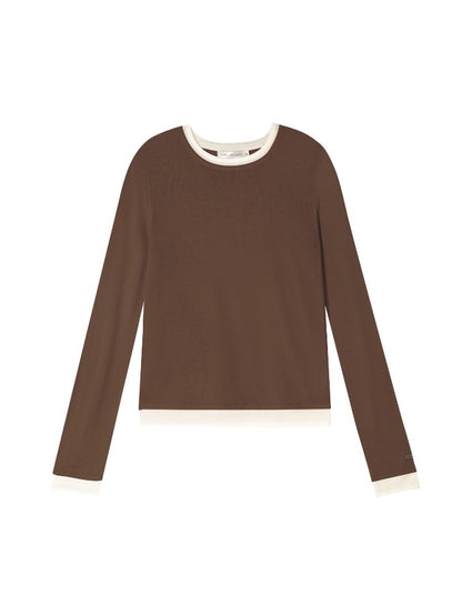 Layered Crewneck Sweater