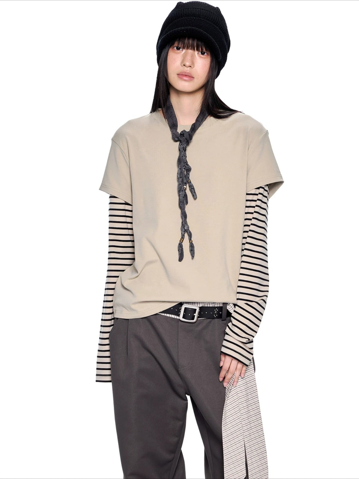 Faux Layered Stripe Tee