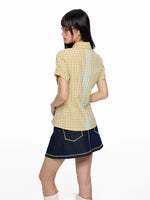 Plaid Slim Short Sleeve Shirt