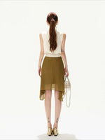 Lace Collar Chiffon Top