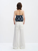Classic Plaid Halter Backless Vest