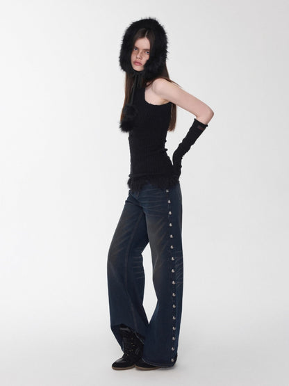 Hooded Faux Fur Knit Set