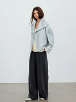 Shawl-Lapel Double-Breasted Jacket