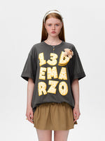 Cookie Illustration Round-Neck T-Shirt