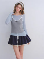 Lace Trim Jacquard Skirt