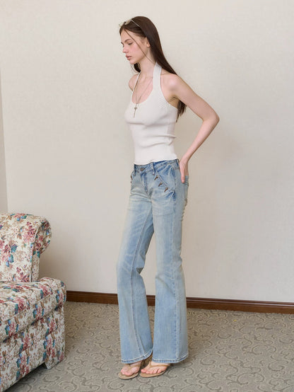 Studded Flare Jeans
