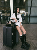 Platform Riding Boots