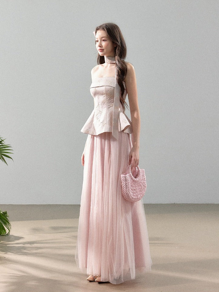 Jacquard Tulle Two Piece Set