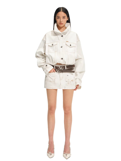 Equestrian Relaxed Denim Jacket