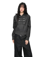 Hooded Double-Breasted Jacket