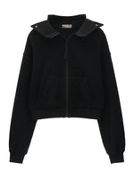 Structured Zip Knit Cropped Jacket