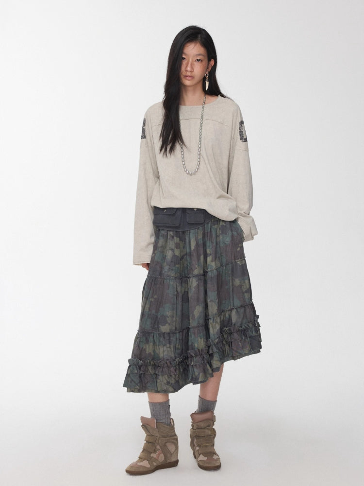 Football Rhinestone Long Sleeve Tee