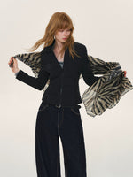 Vintage Lightweight Zebra Print Scarf