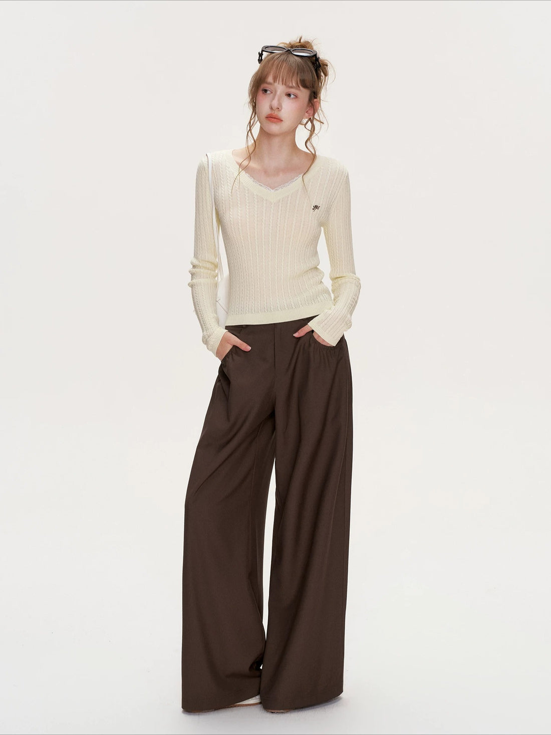 French Wide Leg Pants