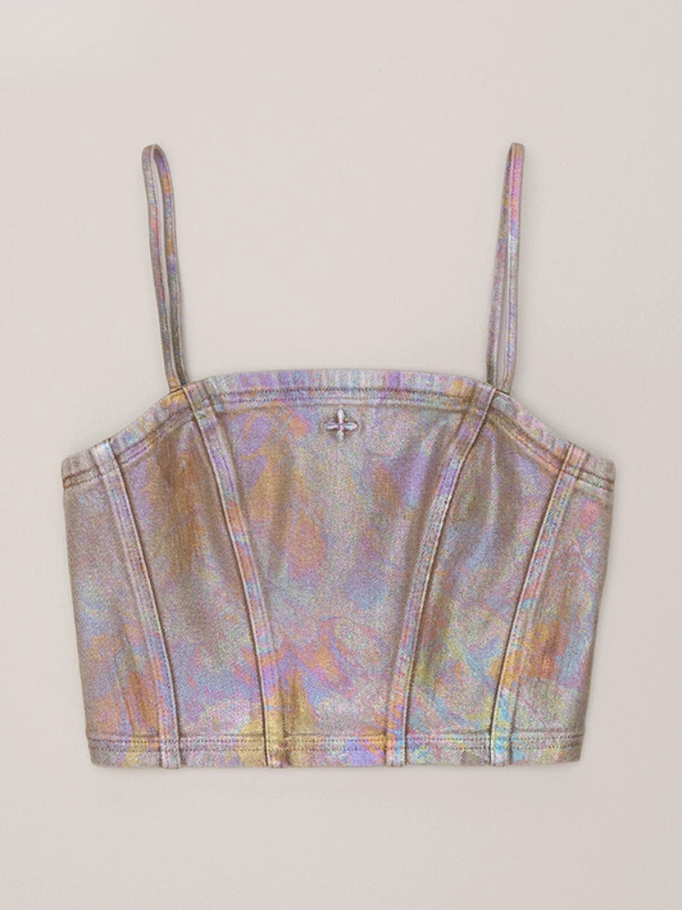 Vintage Storm Fade Dye Long Camisole Fading Desert