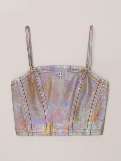Vintage Storm Fade Dye Long Camisole Fading Desert