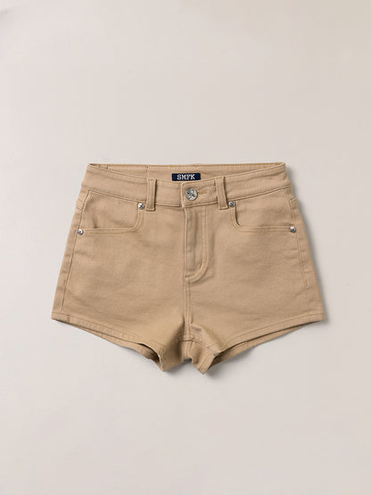 Compass Dancer Denim Flat Shorts Sand