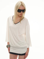 Contrast V Neck Dress