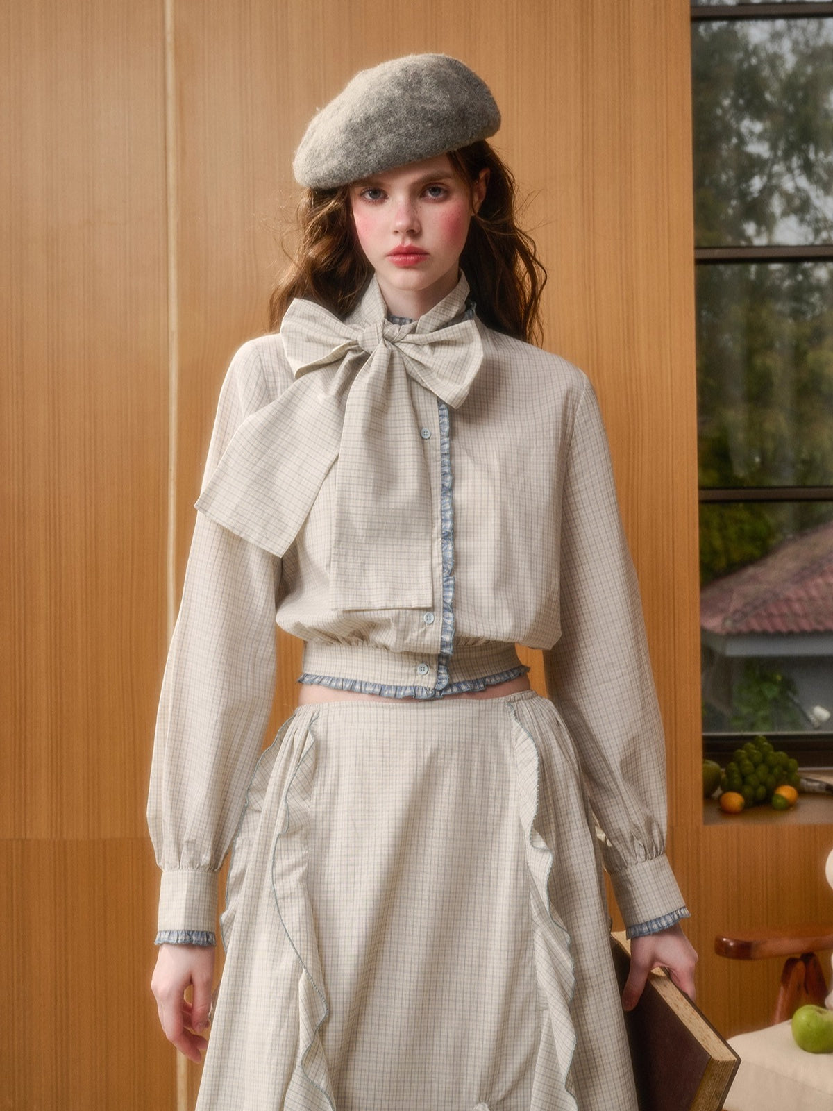 Organic Cotton Gingham Shirt Set