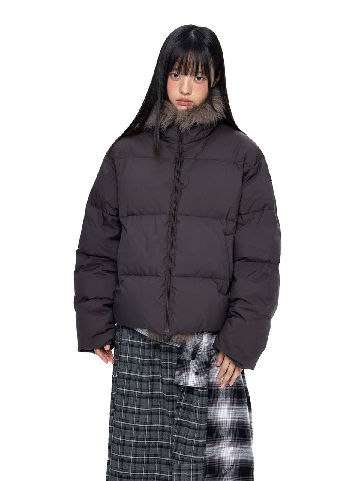 Vintage Fur Collar Down Jacket