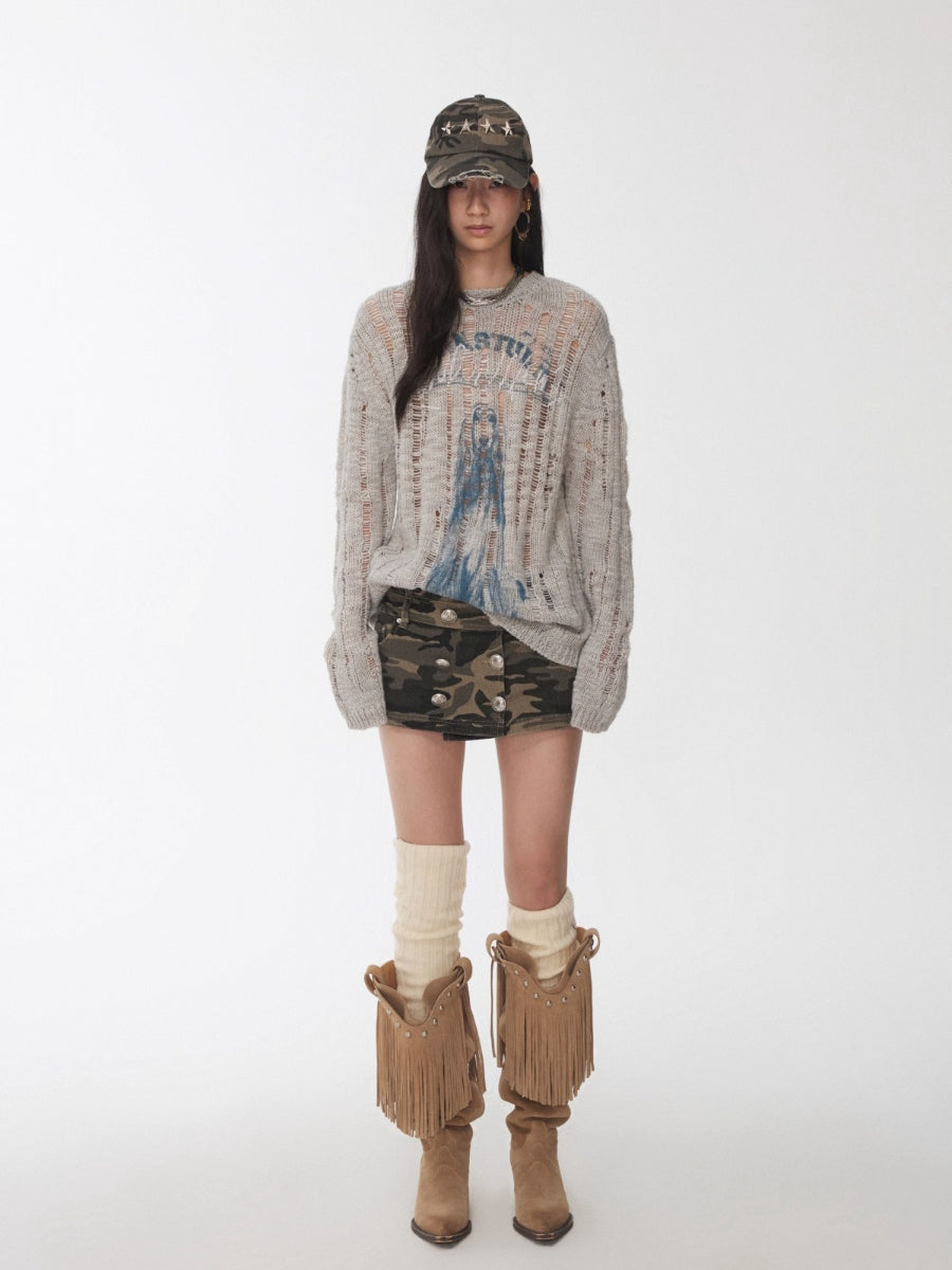 Over-the-Knee Wool Blend Ribbed Warm Leg Socks