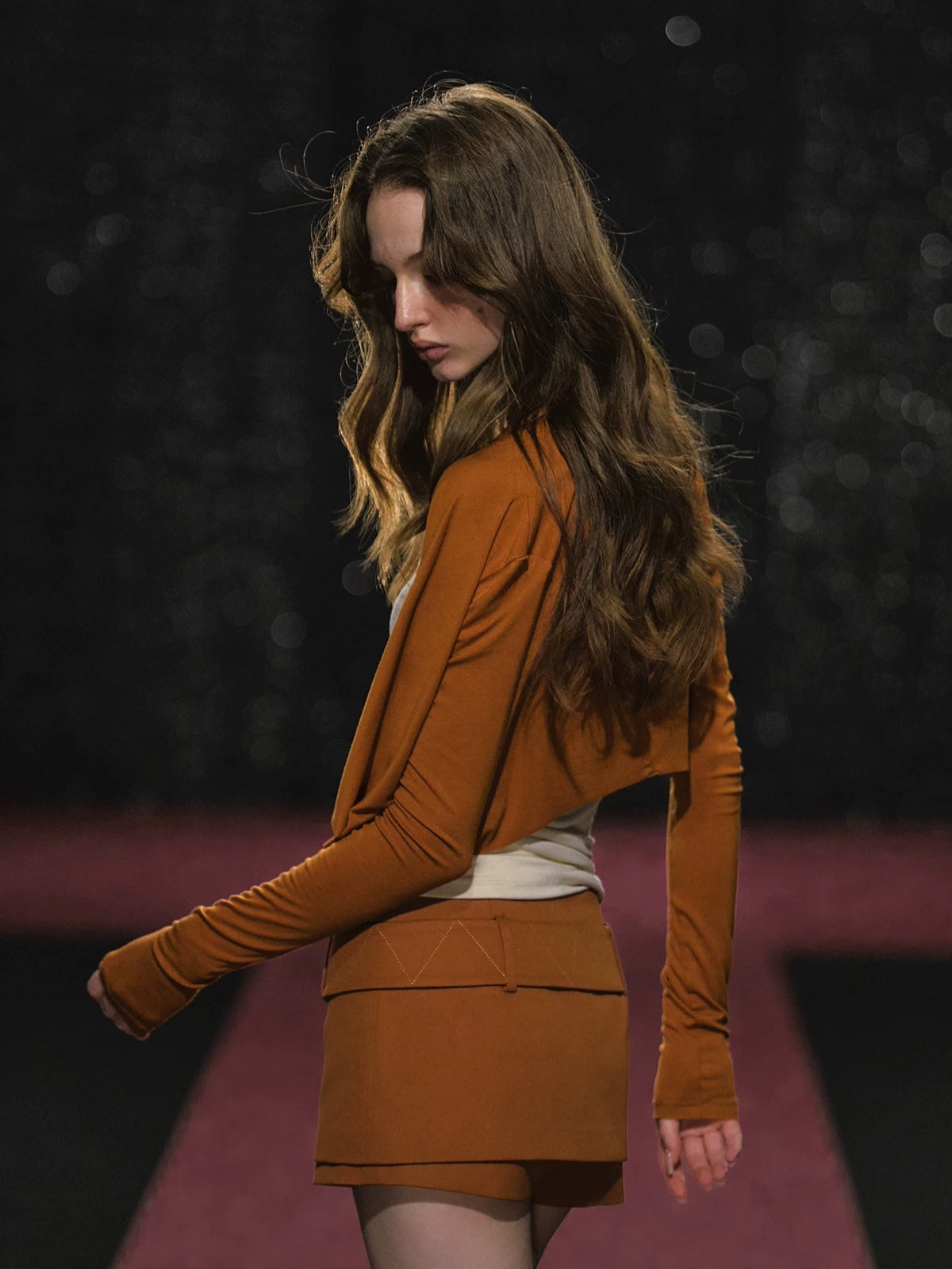 Irregular Pleated Shrug &amp; Top Set