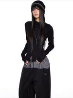 Slim Pleated Long Sleeve Top