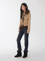 Washed Distressed Knight Cat Graphic Sweatshirt