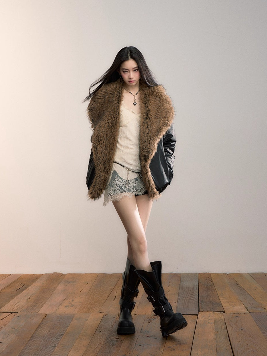 Fur Collar Down Puffer Jacket